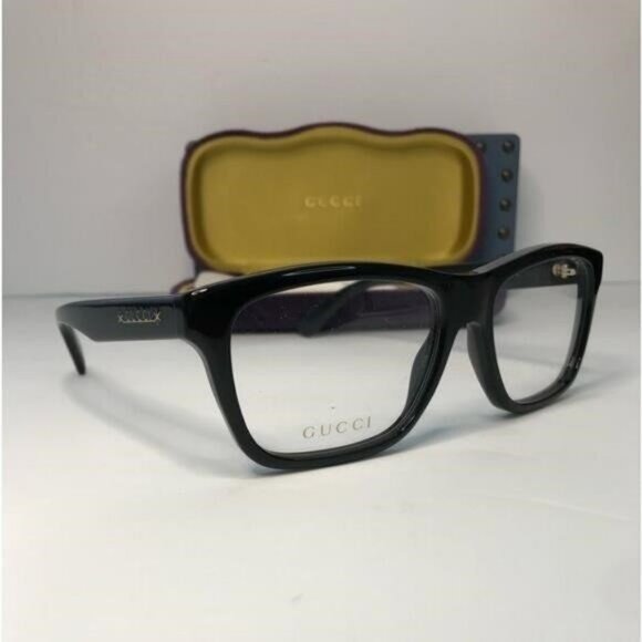 💯 - New Authentic Gucci GG1177O Eyeglasses 004 - Black - Transparent - Picture 7 of 11